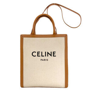 Celine Vertical Cabas 2-Way Handbag, Canvas, Women's CELINE